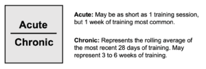 acute chronic workload ratios
