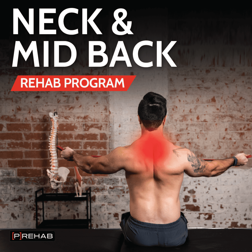 neck mid back rehab program tight upper traps the prehab guys